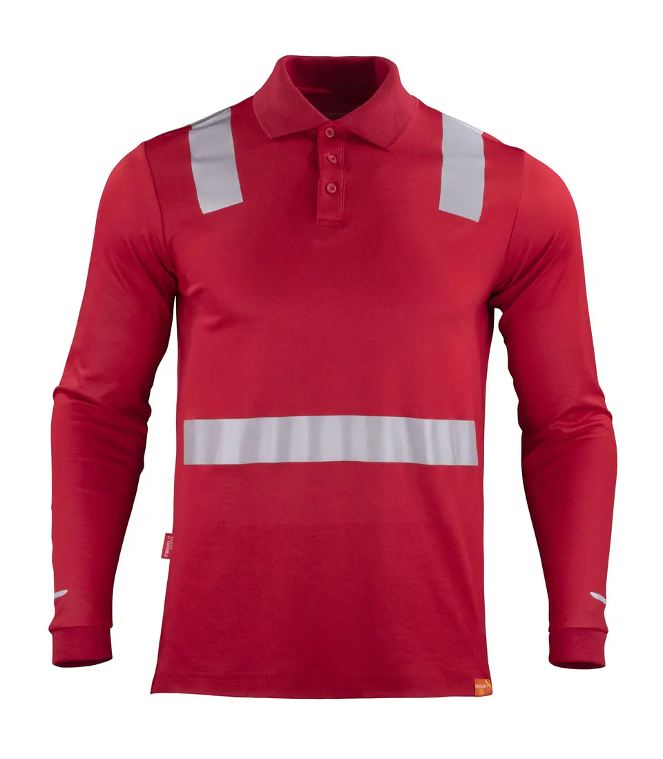 POLERA POLO HIBRIDA C/REFLECTIVA M/LARGA 12