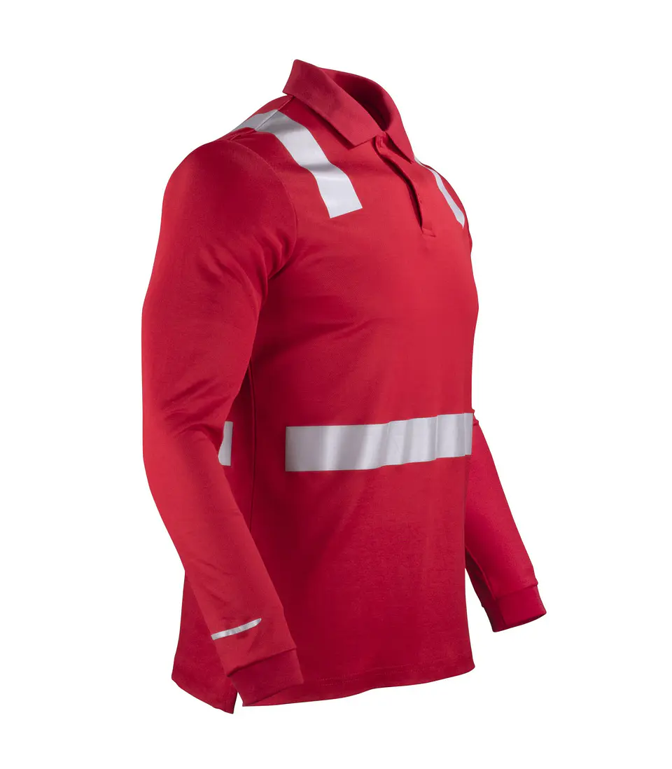 POLERA POLO HIBRIDA C/REFLECTIVA M/LARGA 13