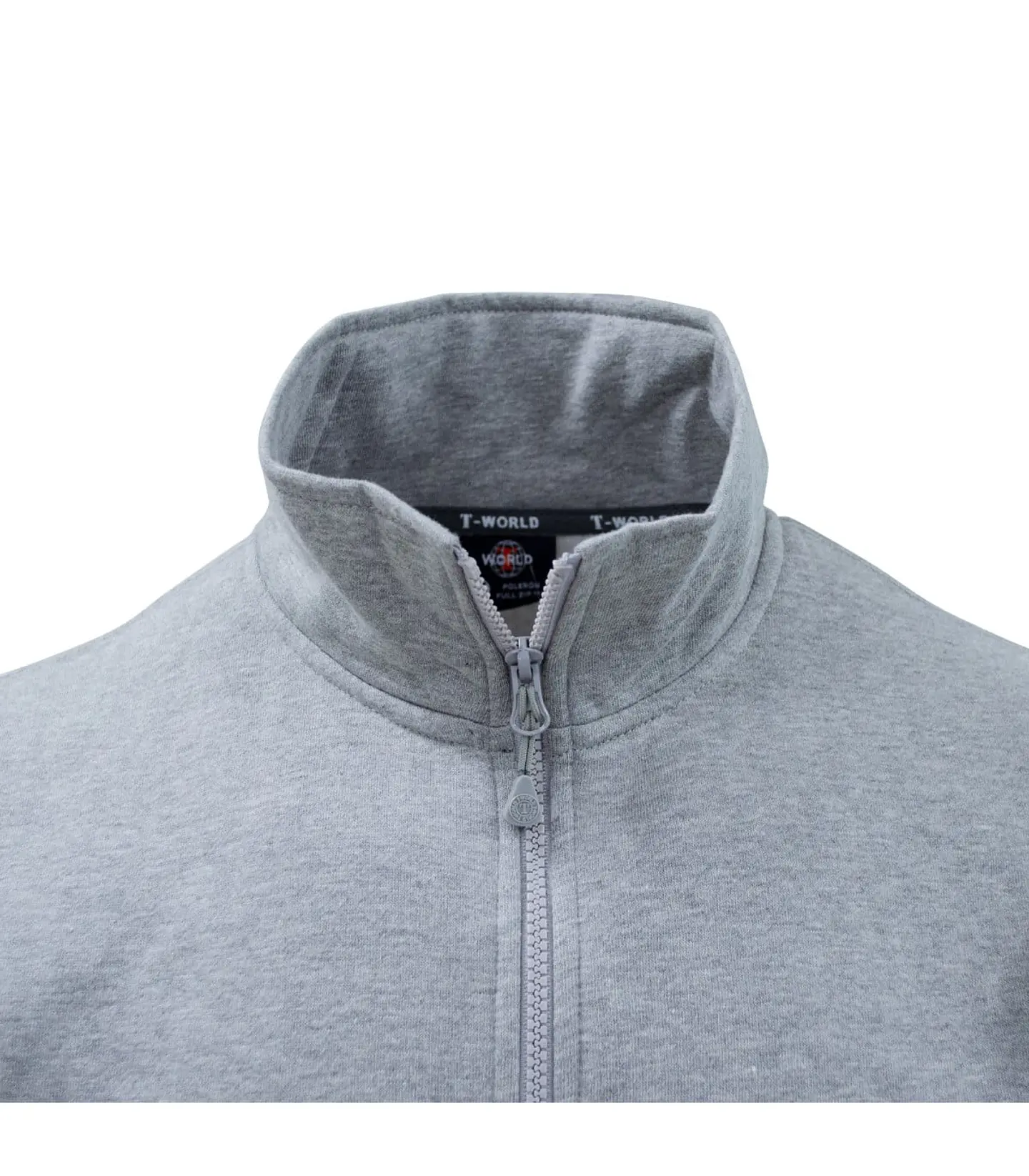 POLERON FULL ZIP UNISEX M/LARGA 65% POLY 35% ALG 4