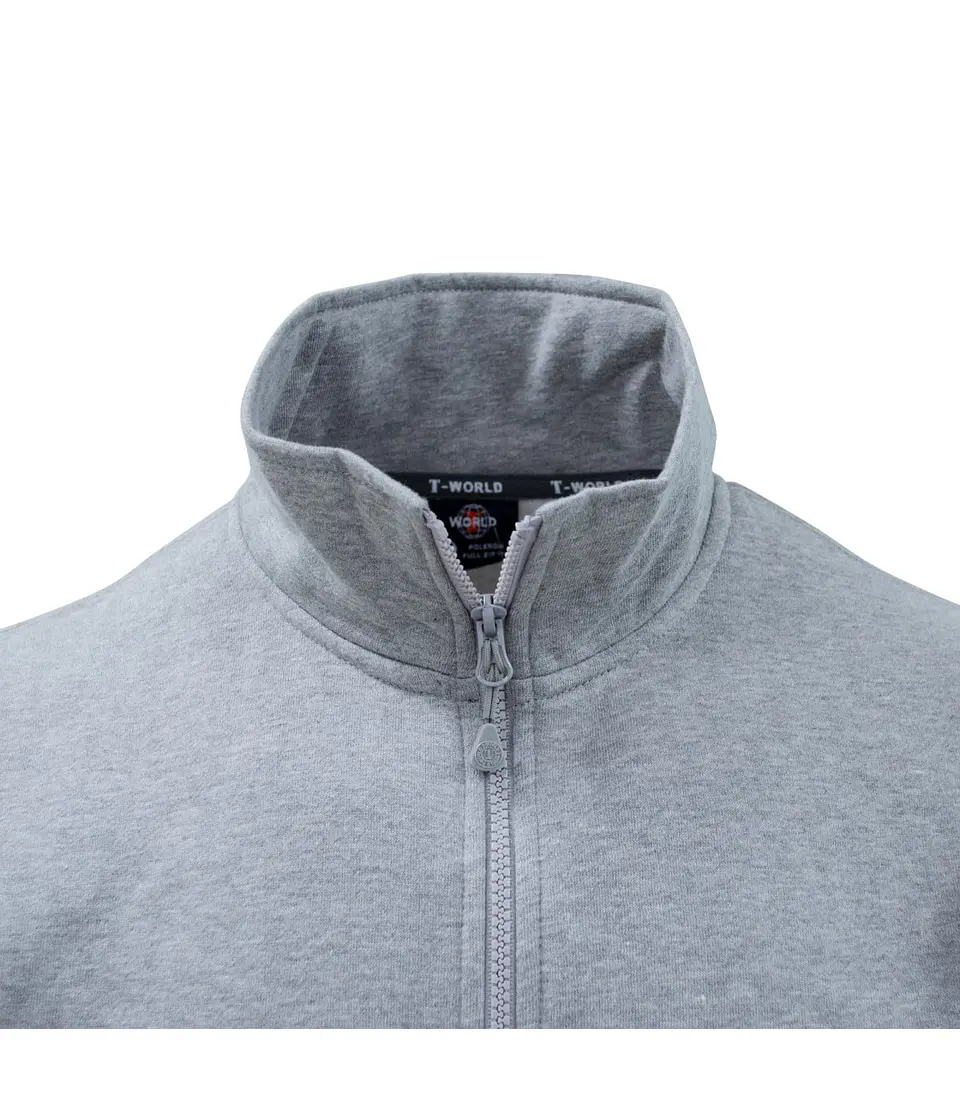 POLERON FULL ZIP UNISEX M/LARGA 65% POLY 35% ALG 4