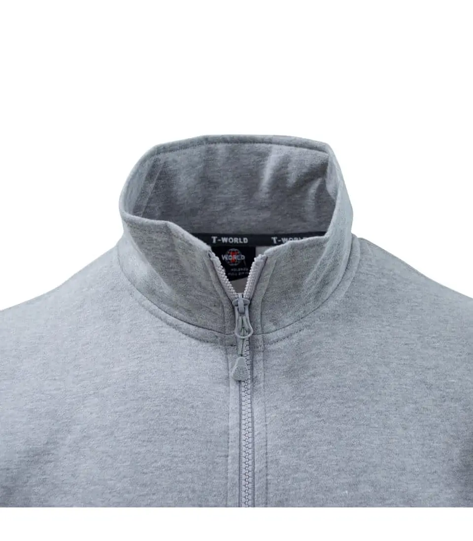 POLERON FULL ZIP UNISEX M/LARGA 65% POLY 35% ALG 8