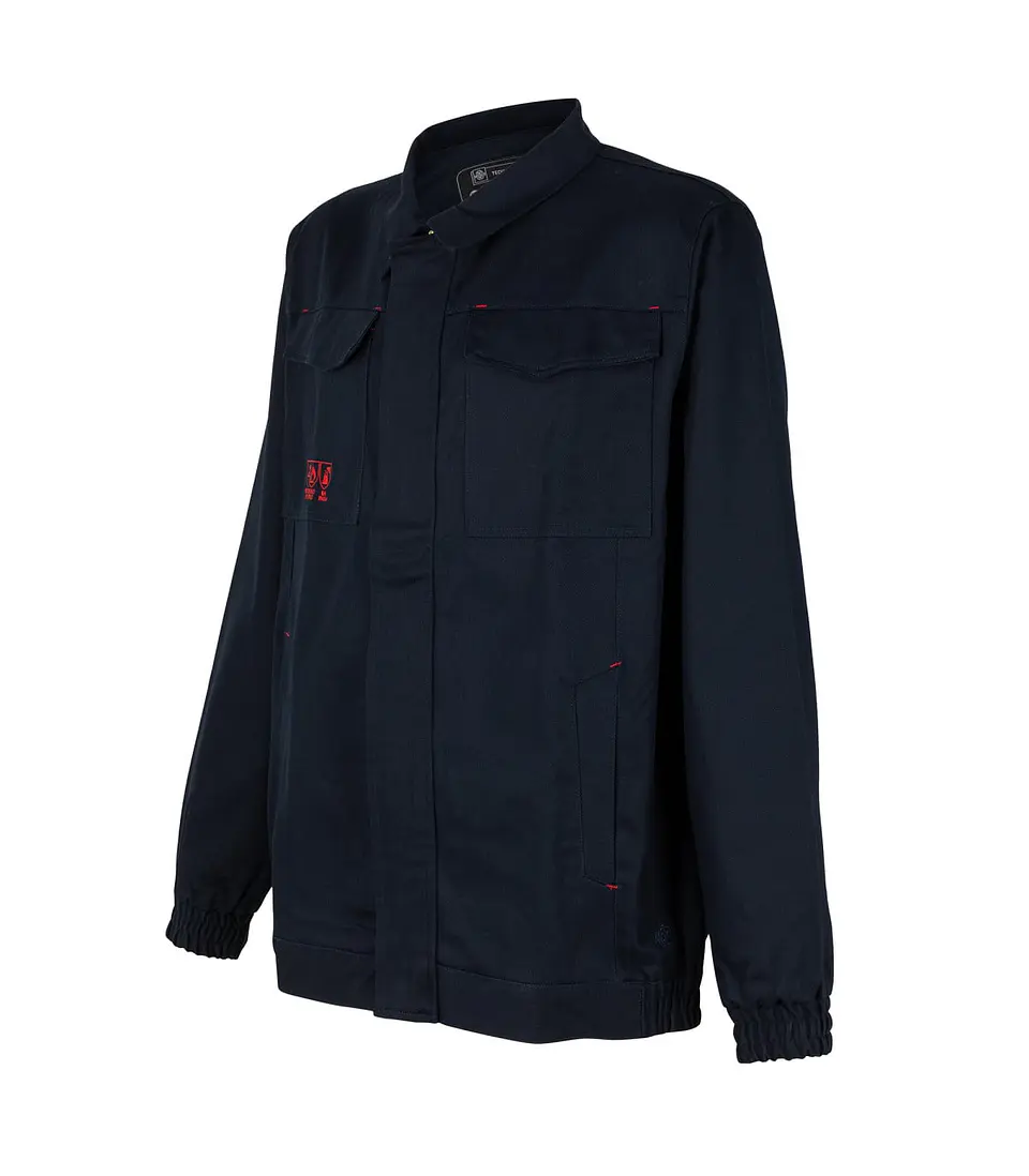Chaqueta Ignífuga Antiácida 100% Algodón Manga Larga Hombre 4