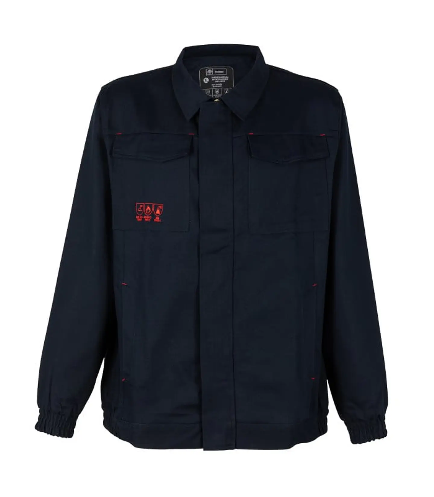 Chaqueta Ignífuga Antiácida 100% Algodón Manga Larga Hombre 5