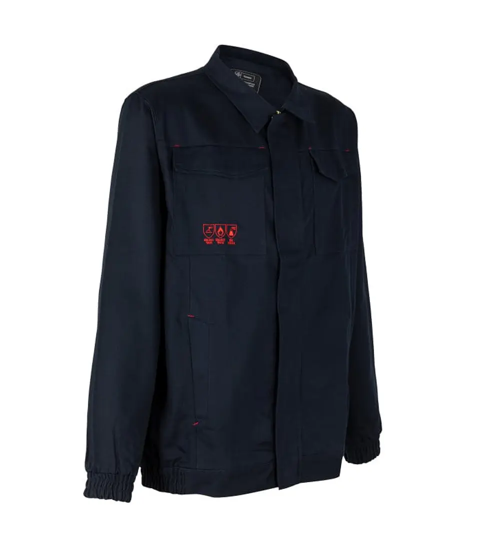 Chaqueta Ignífuga Antiácida 100% Algodón Manga Larga Hombre 6