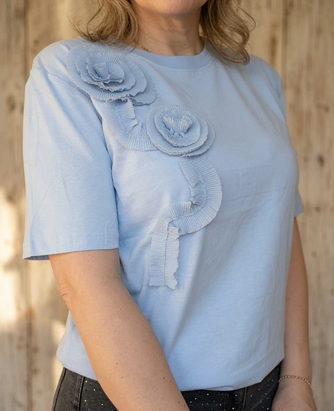 Polera Florencia Celeste