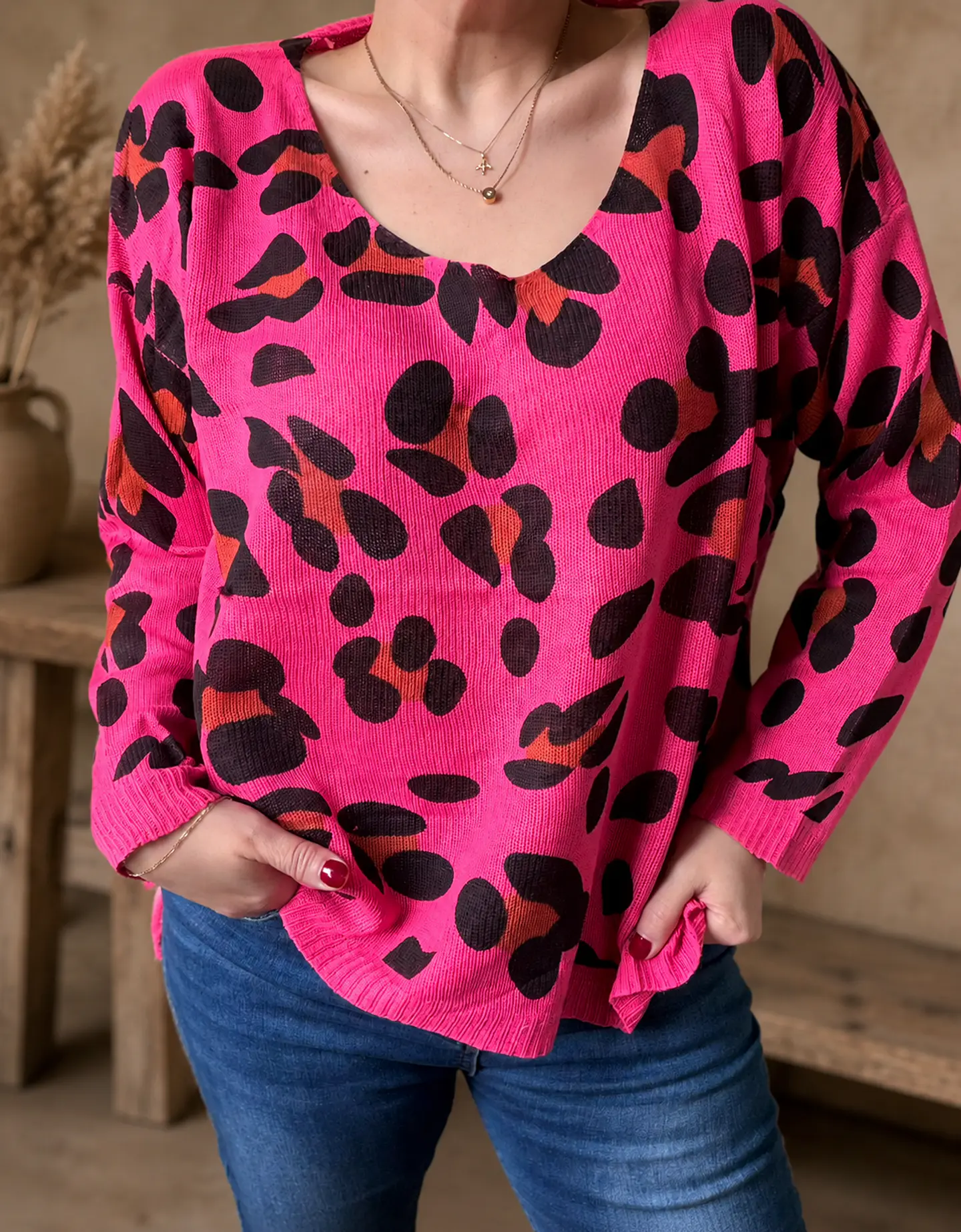 Sweater Madrid Fucsia 2