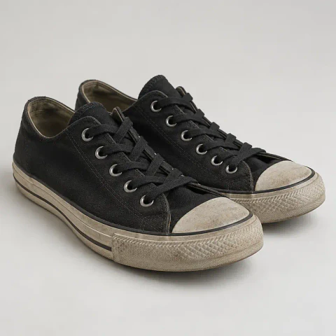 Zapatillas de lona negras, talla 42