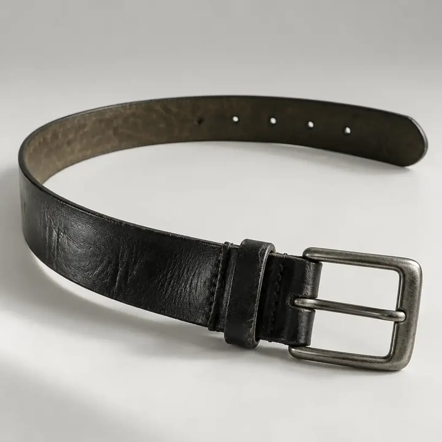 Cinturón de cuero negro, talla 95 1
