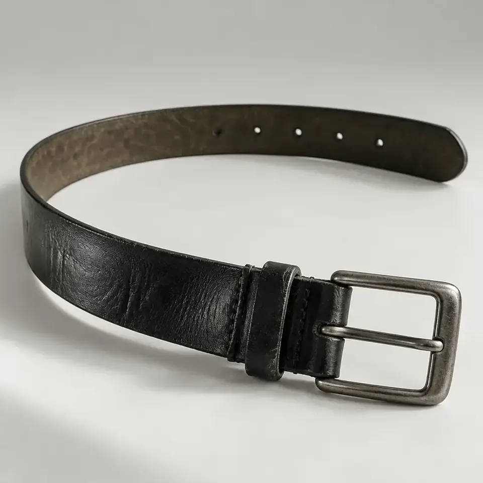 Cinturón de cuero negro, talla 95 1