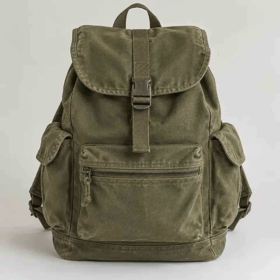 Mochila de lona verde oliva, 18 litros 1