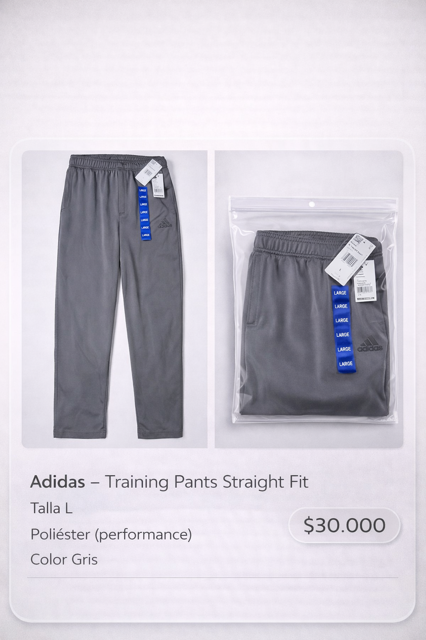 Pantalón Buzo Adidas Talla L 1