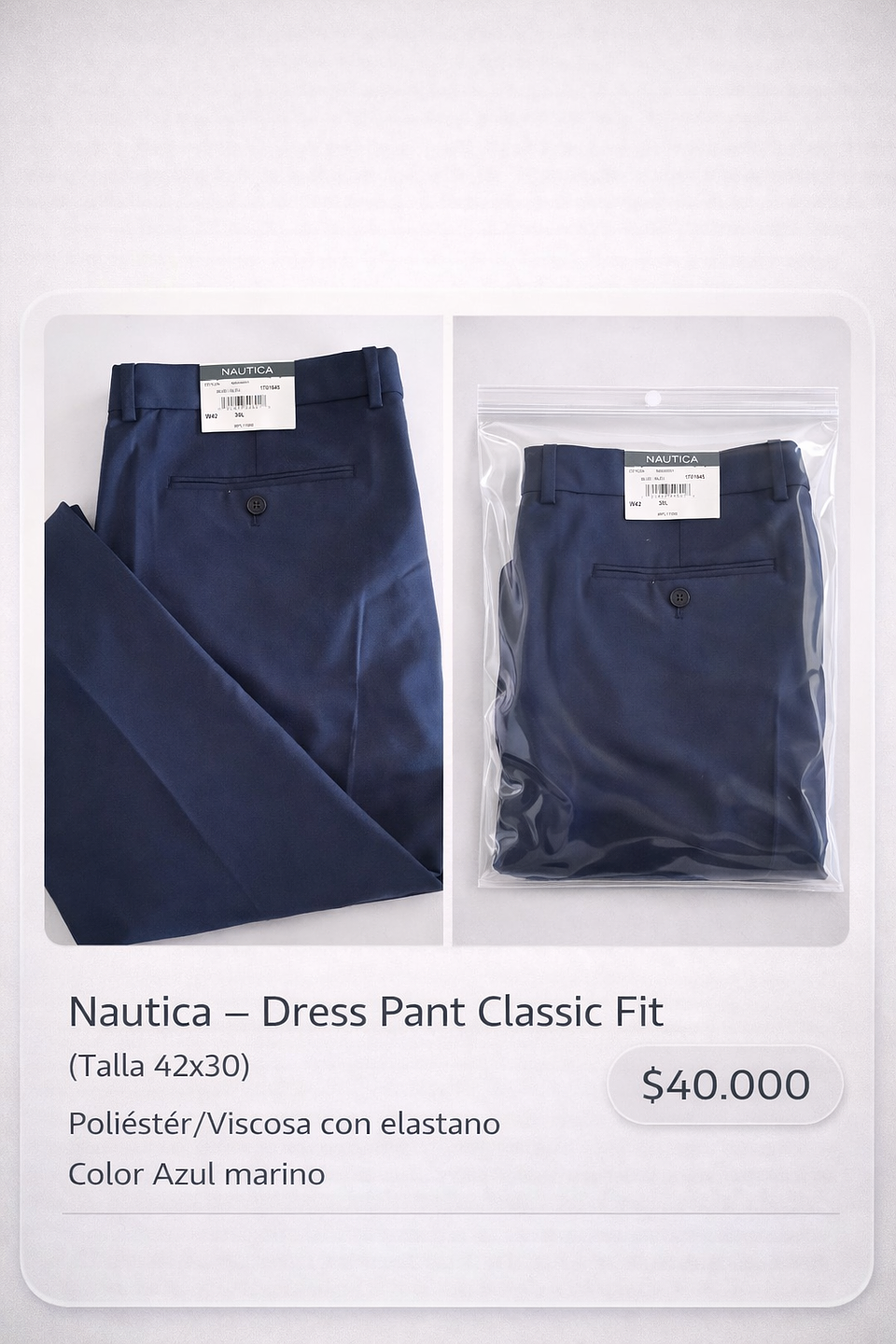 Dress Pant Classic Fit Nautica – Talla 42x30 1