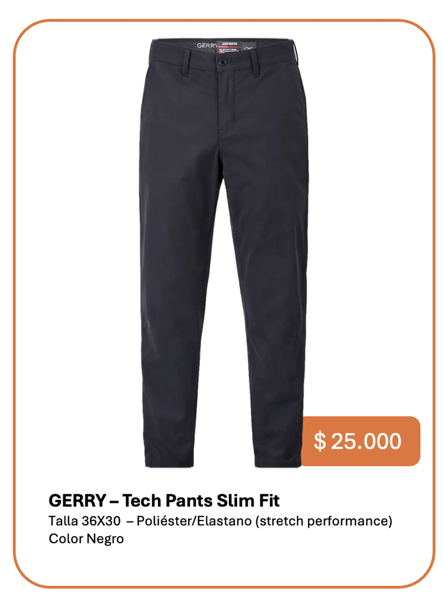 Pantalón Forrado Gerry Talla 36x30 usa 1