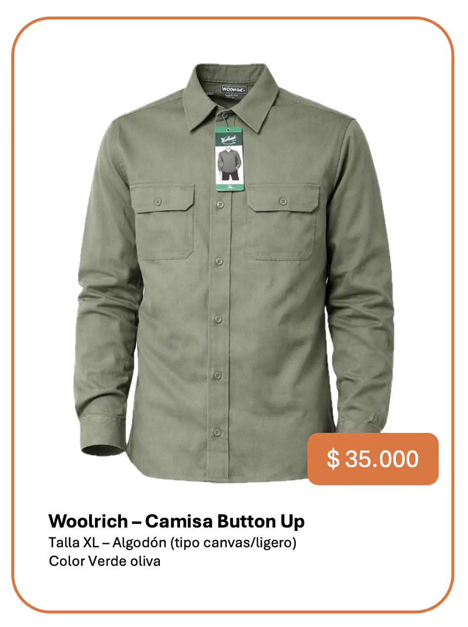 Camisa Woolrich Talla XL 1