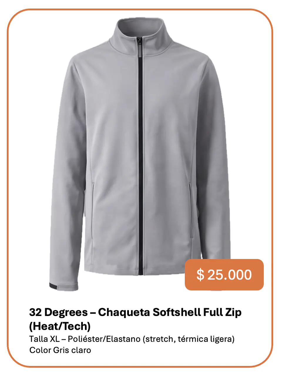 Chaqueta Softshell 32 Degrees Heat Talla XL 1