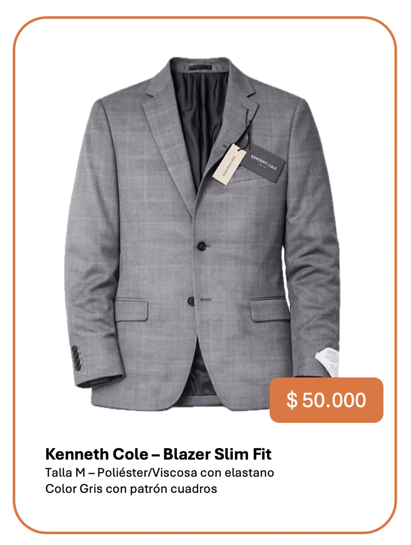 Blazer Slim Fit Kenneth Cole - Talla M 1