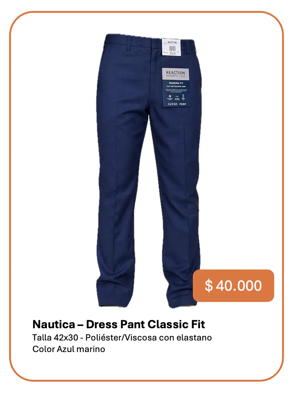 Dress Pant Classic Fit Nautica – Talla 42x30 usa 1