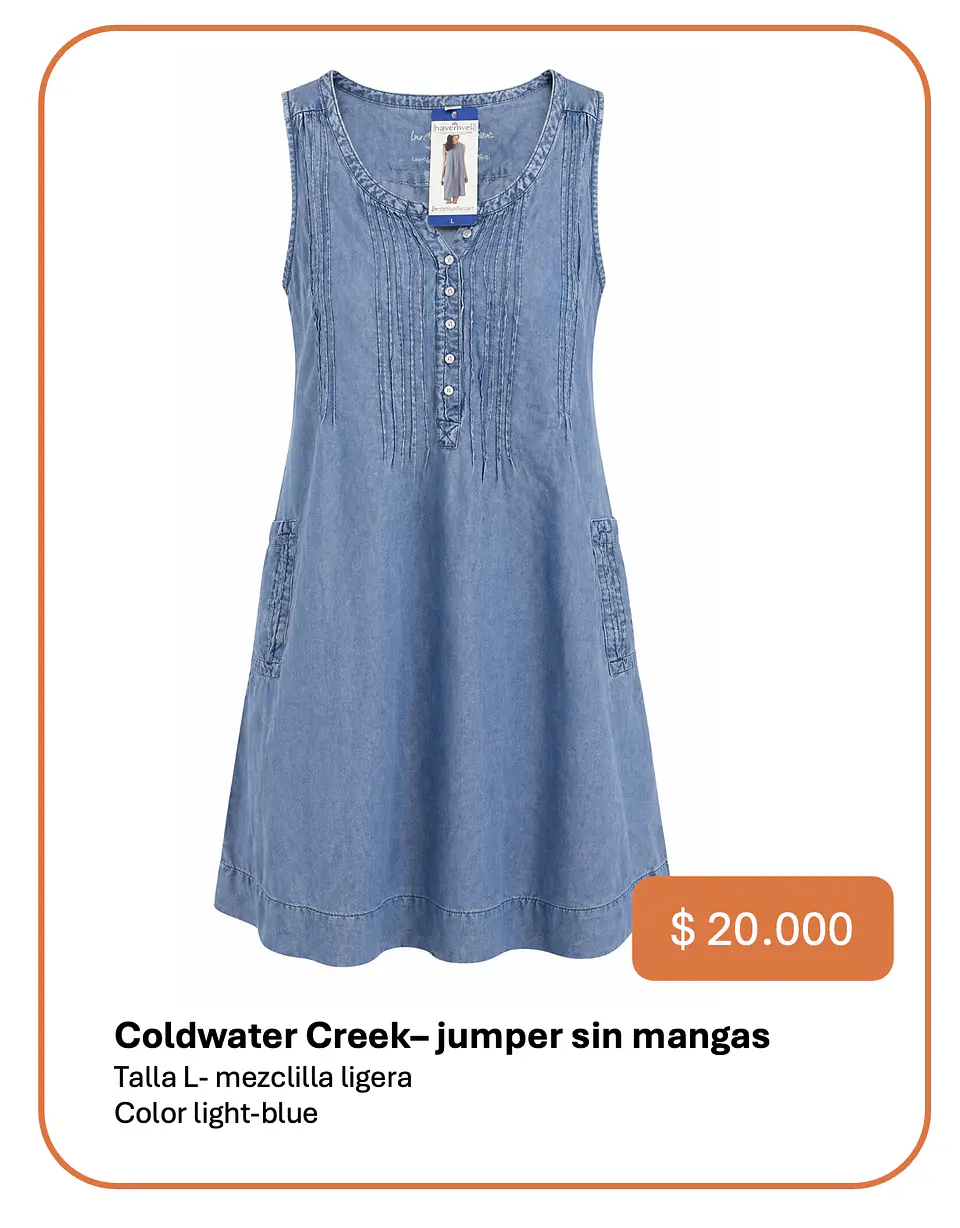 Jumper sin mangas Coldwater Creek Talla L 1