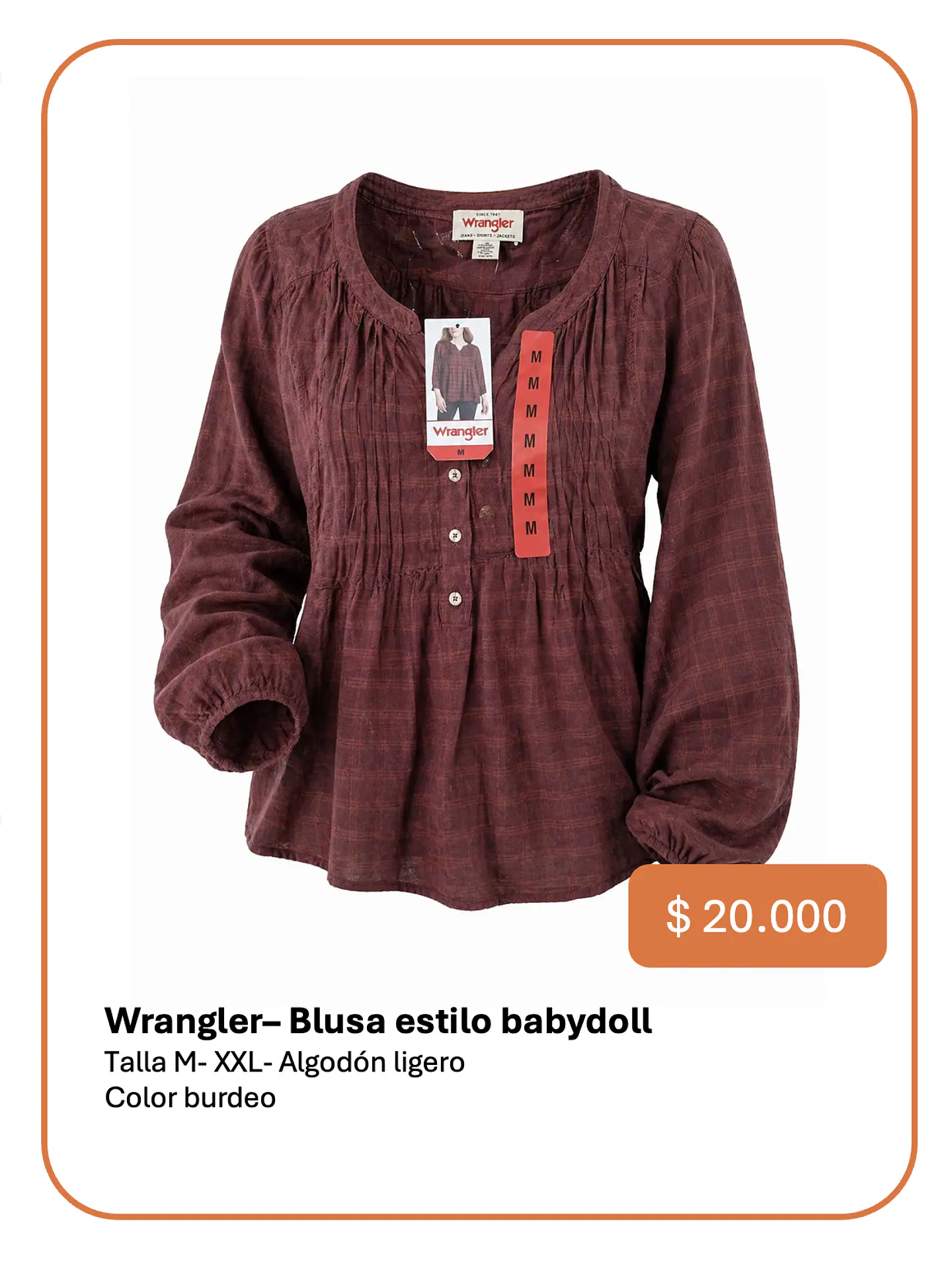Blusa Wrangler Talla XXL 1
