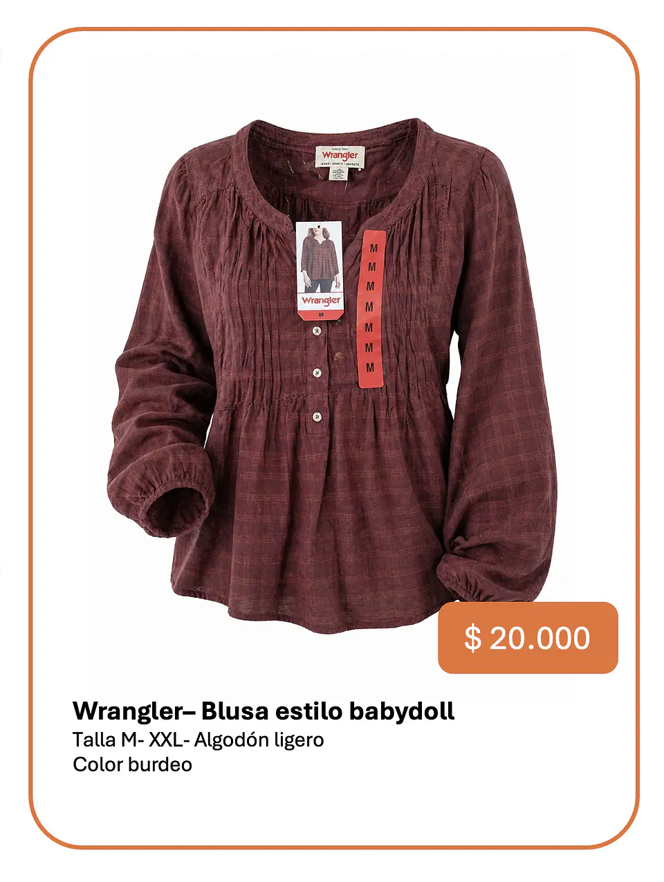 Blusa Wrangler Talla XXL 1