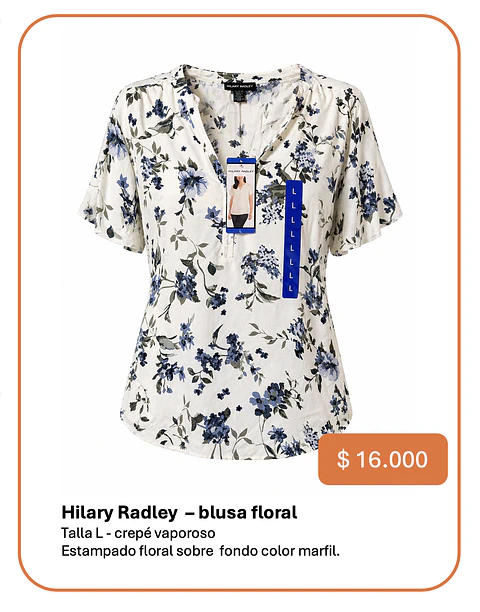 Blusa Hilary Radley Talla L