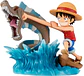 One Piece World Collectable Luffy VS Local Sea Monster - Banpresto - Thumbnail 1