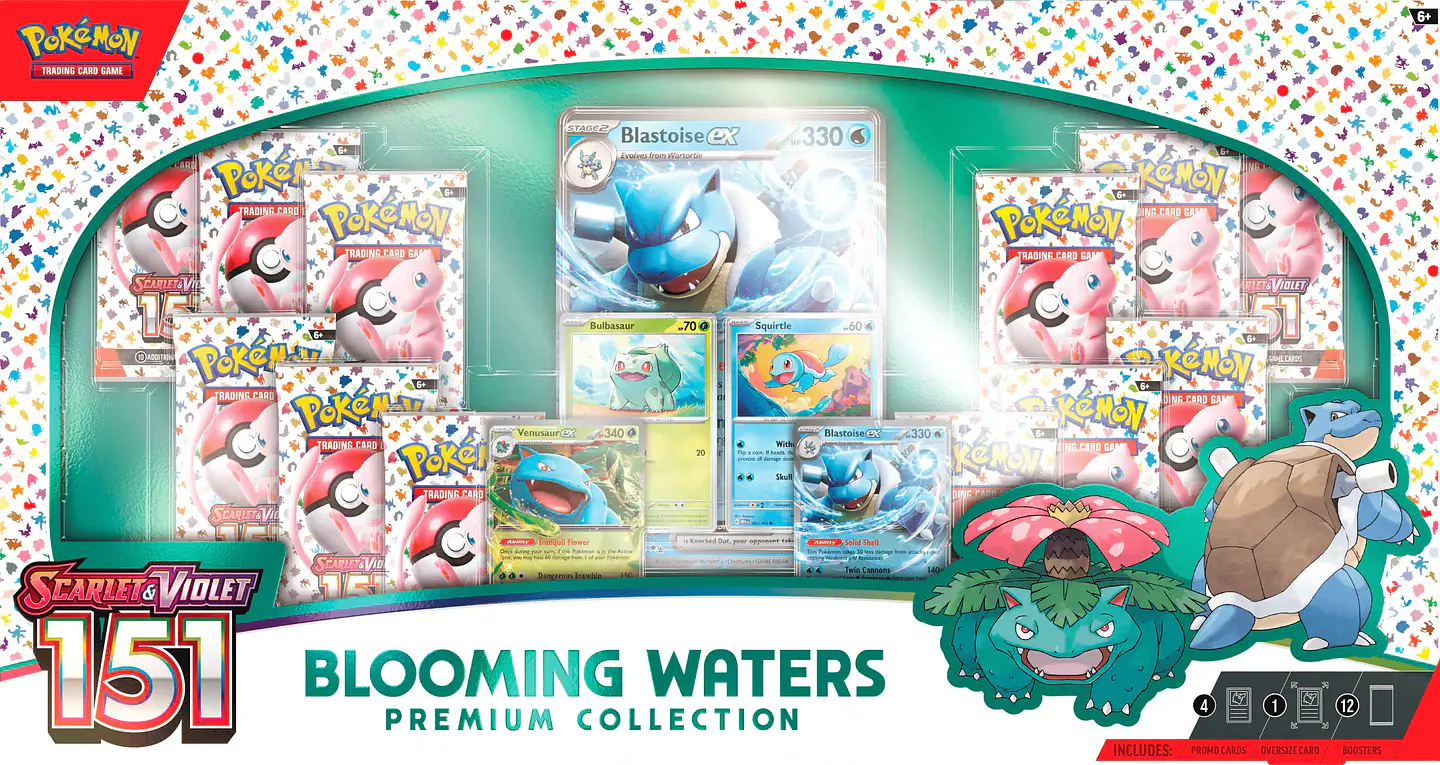 Pokémon 151 Blooming Waters Premium Collection (12 Boosters) *Caixa Ligeiramente Danificada* 2