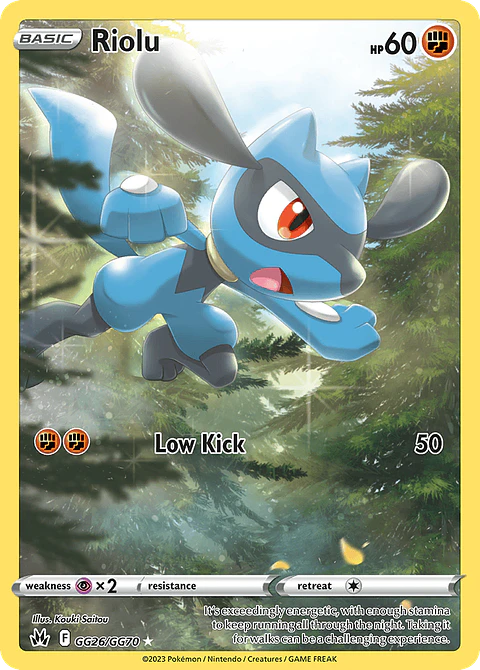 Riolu GG26/70 - Crown Zenith Galarian Gallery (NM)