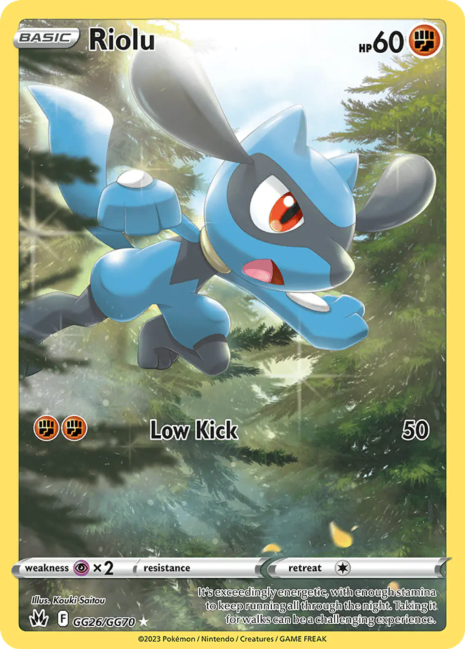 Riolu GG26/70 - Crown Zenith Galarian Gallery (NM) 1