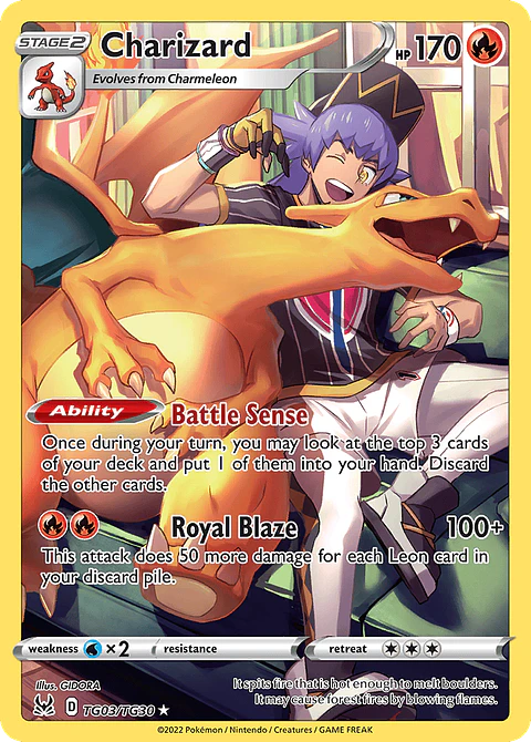 Charizard TG03/30 - Lost Origin Trainer Gallery (NM)