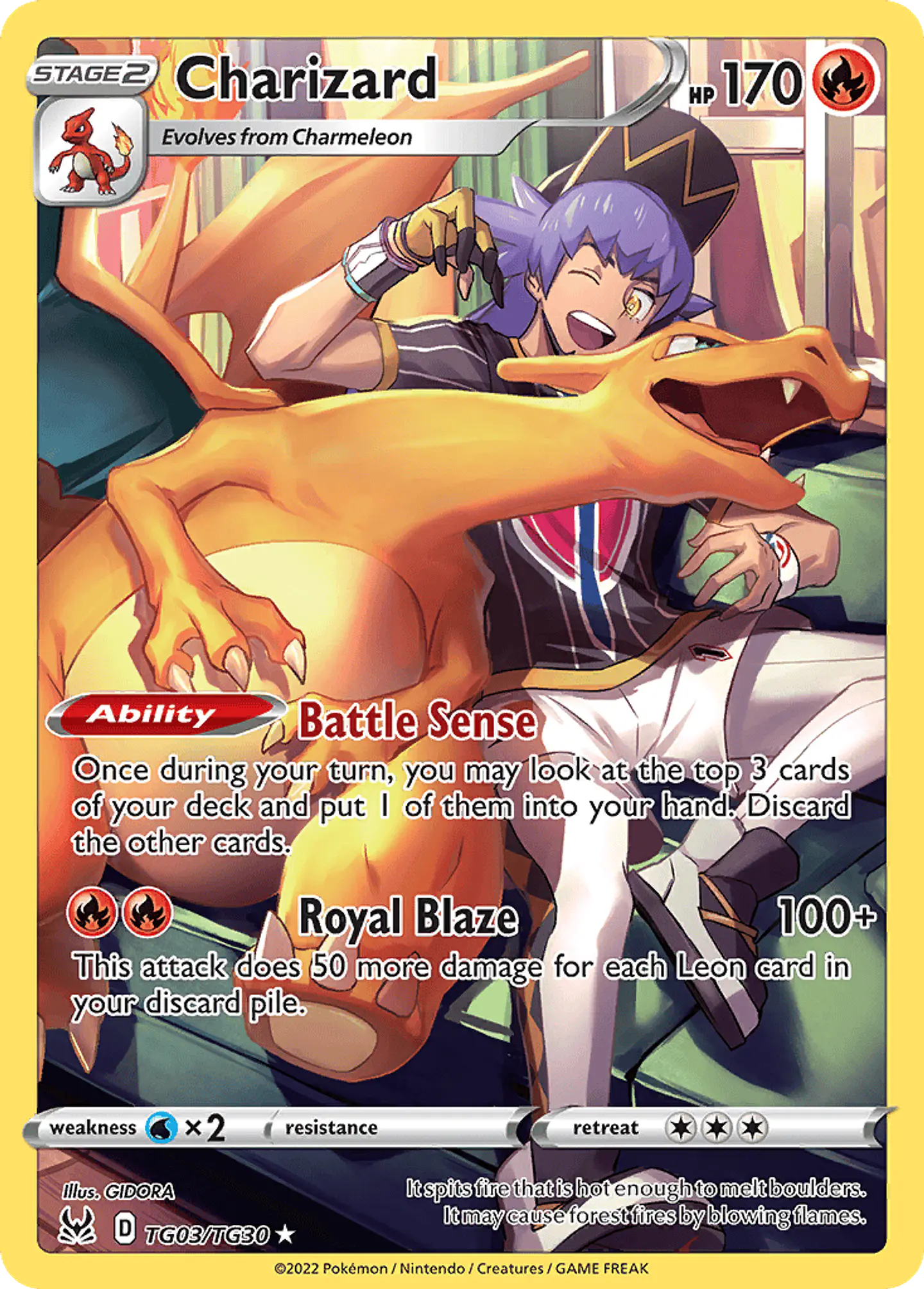 Charizard TG03/30 - Lost Origin Trainer Gallery (NM) 1
