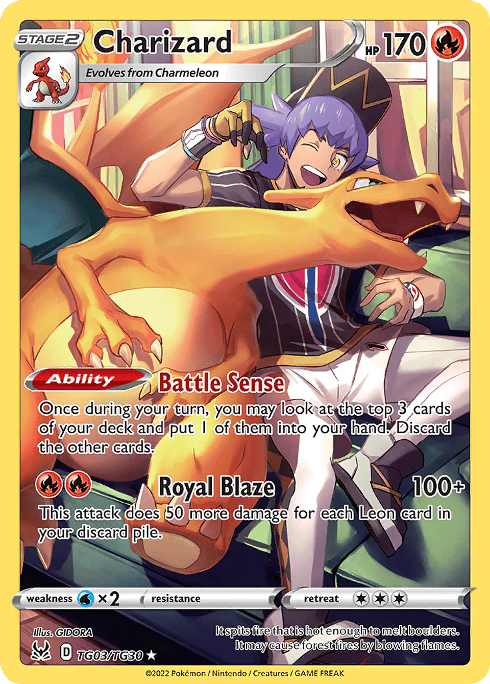 Charizard TG03/30 - Lost Origin Trainer Gallery (NM) 1