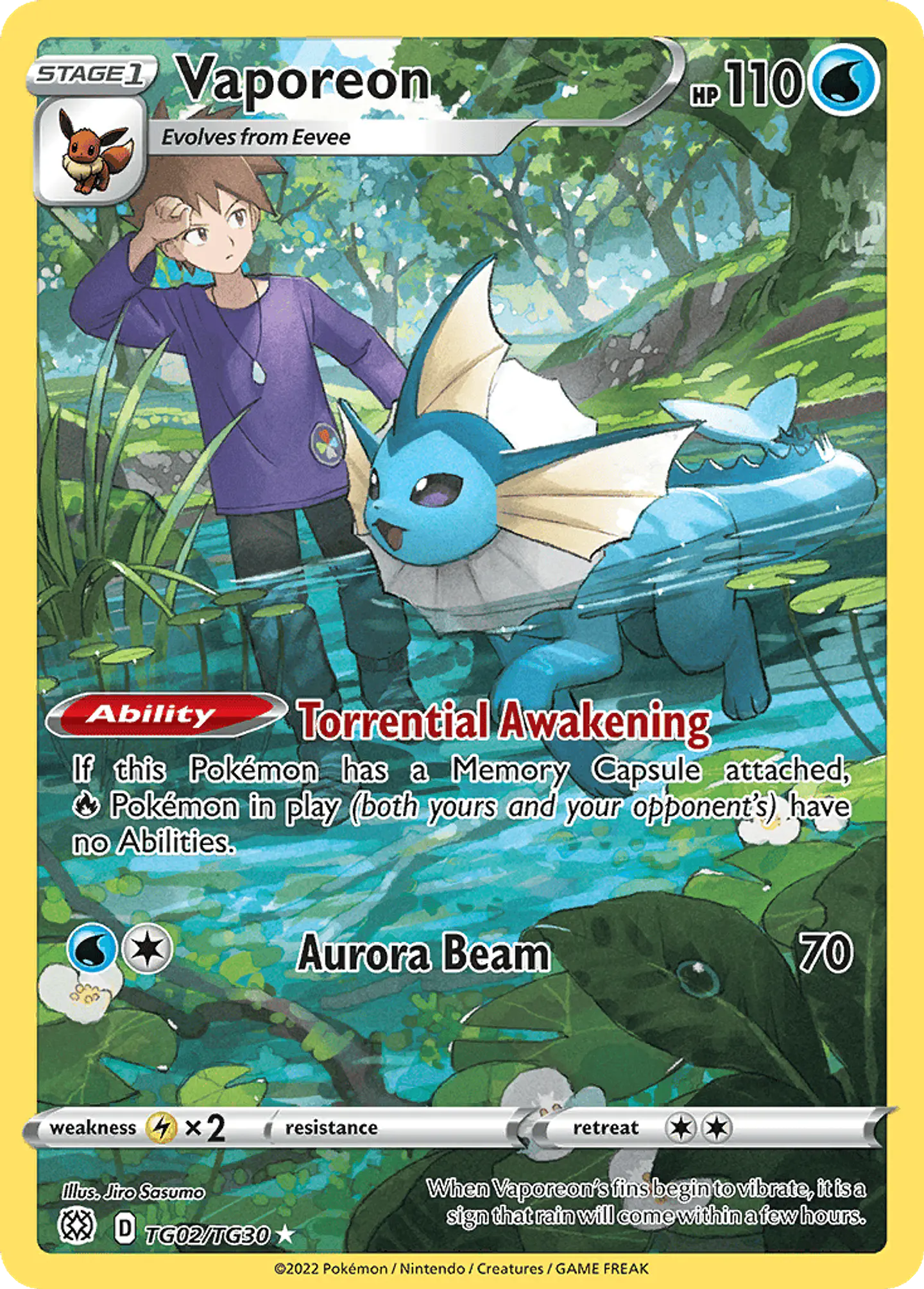 Vaporeon TG02/30 - Brilliant Stars Trainer Gallery (NM) 1