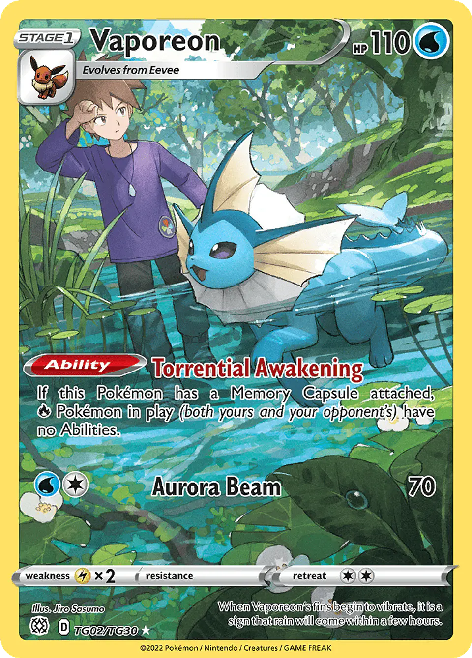 Vaporeon TG02/30 - Brilliant Stars Trainer Gallery (NM) 1