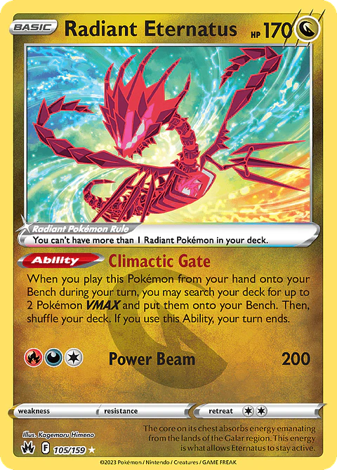 Radiant Eternatus 105/159 - Crown Zenith (NM)