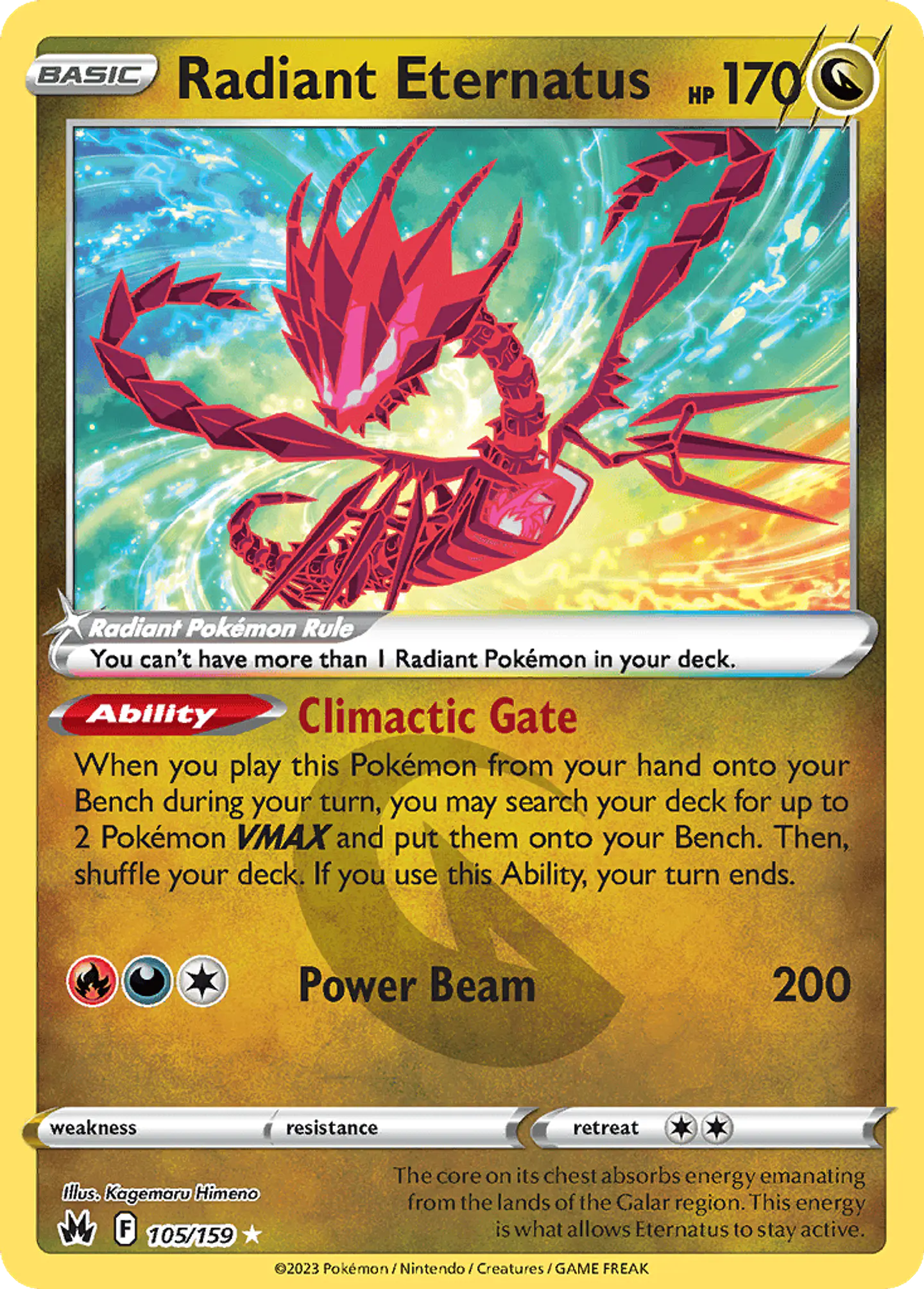 Radiant Eternatus 105/159 - Crown Zenith (NM) 1