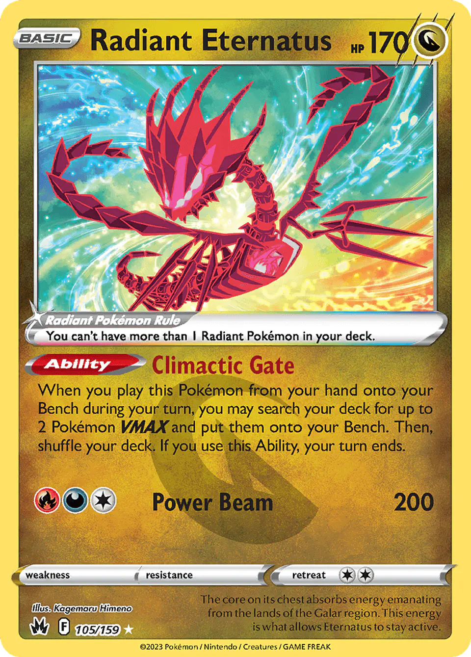 Radiant Eternatus 105/159 - Crown Zenith (NM) 1