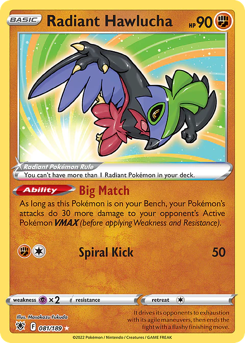 Radiant Hawlucha 81/189 - Astral Radiance (NM)