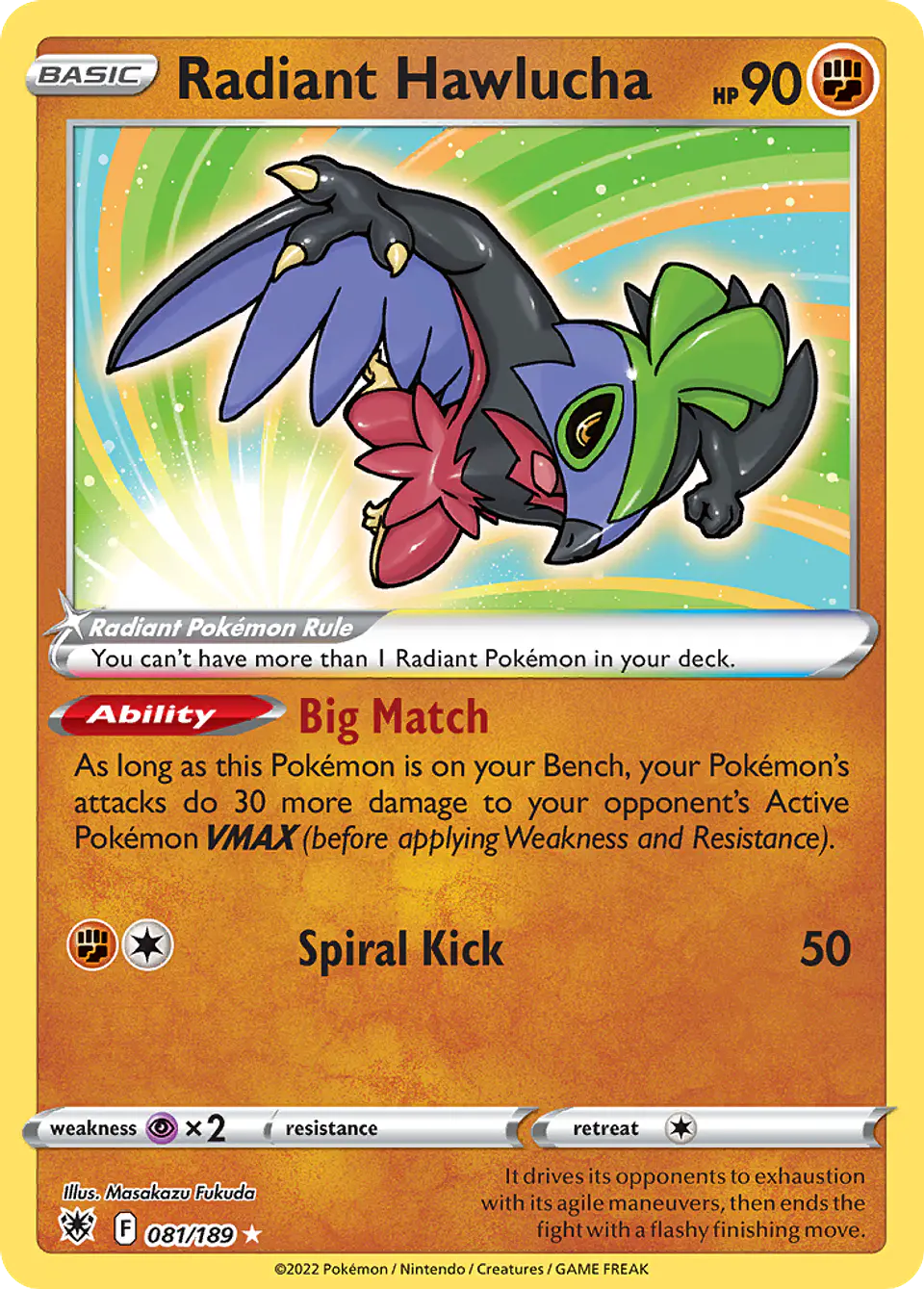 Radiant Hawlucha 81/189 - Astral Radiance (NM) 1