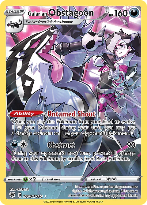 Galarian Obstagoon TG10/30 - Astral Radiance Trainer Gallery (NM)