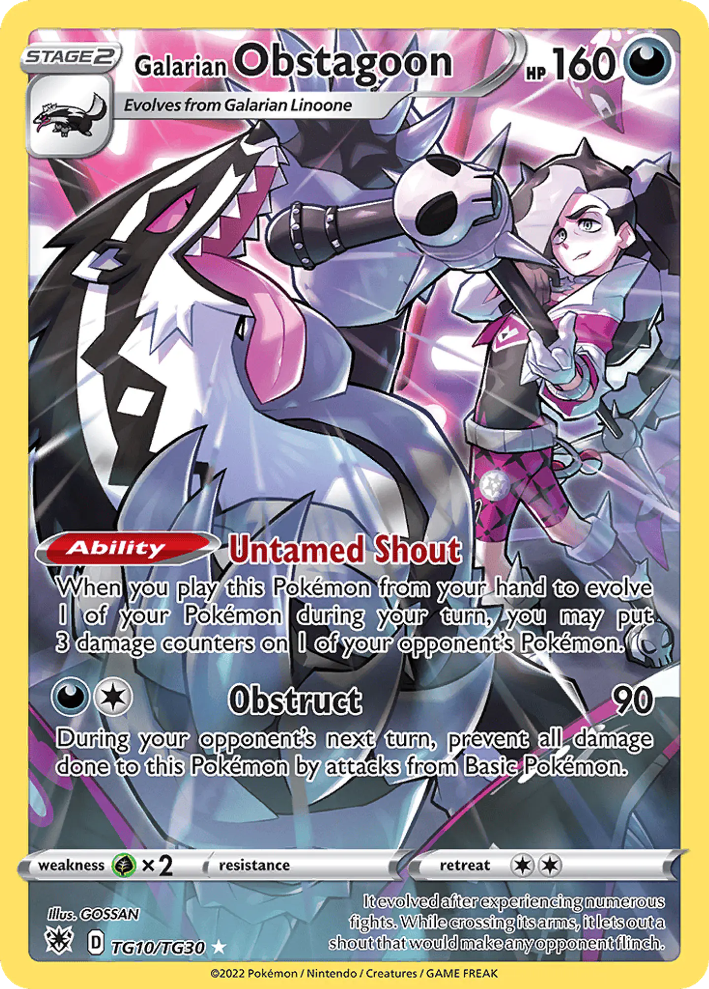 Galarian Obstagoon TG10/30 - Astral Radiance Trainer Gallery (NM) 1