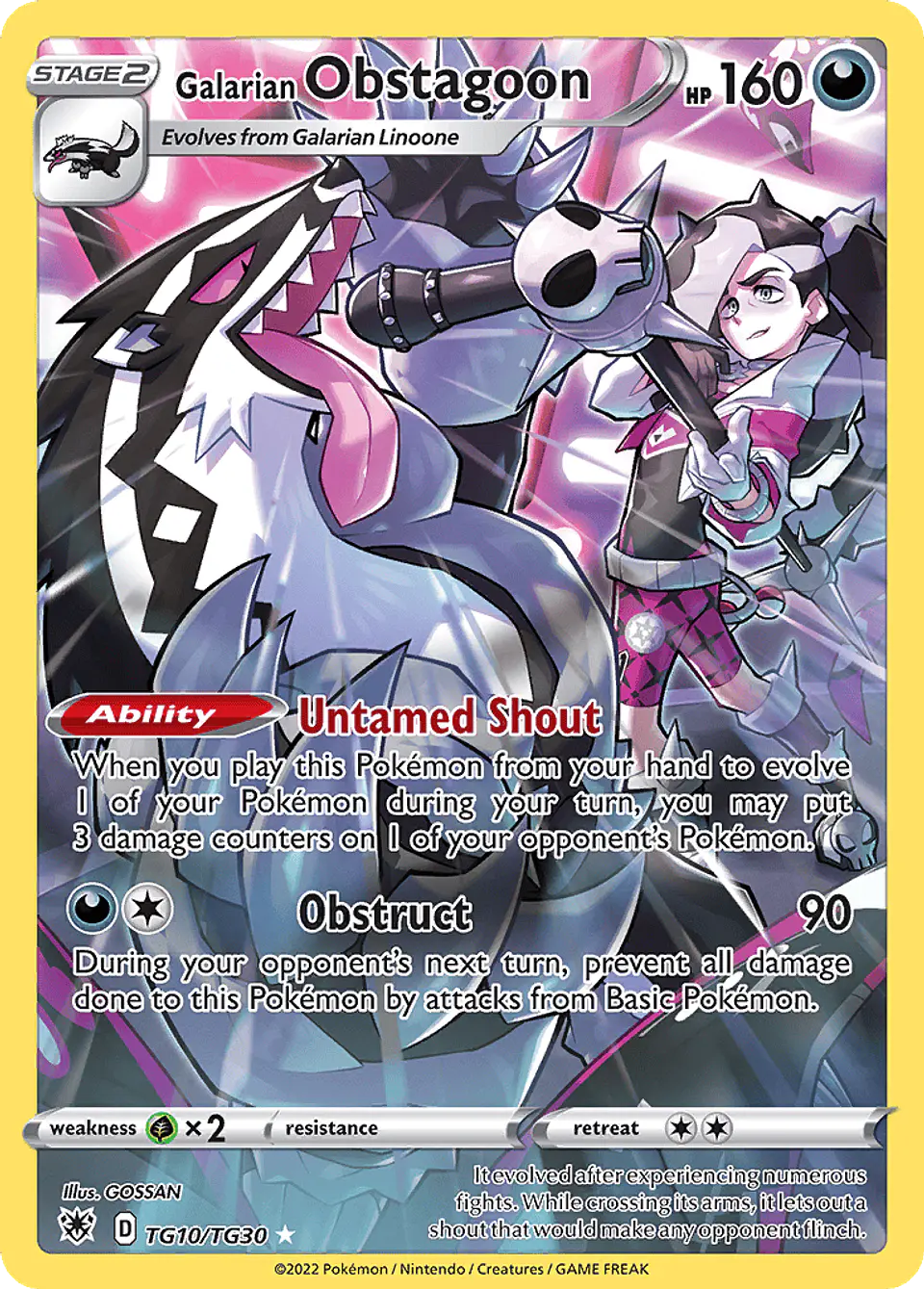 Galarian Obstagoon TG10/30 - Astral Radiance Trainer Gallery (NM) 1