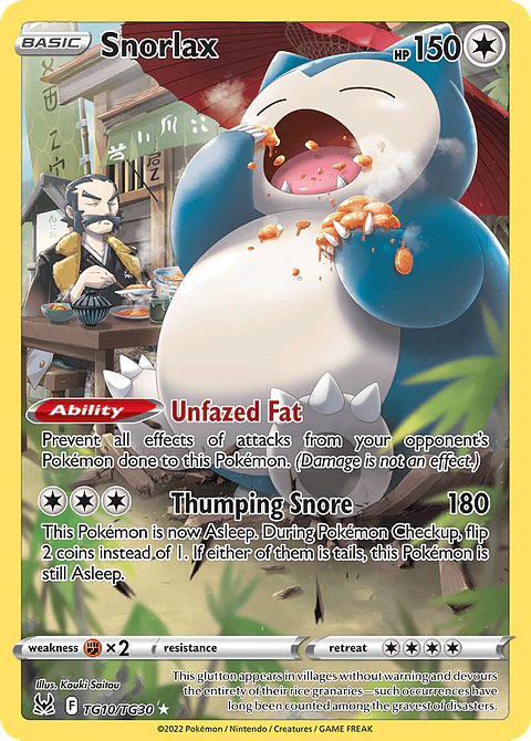 Snorlax TG10/30 - Lost Origin Trainer Gallery (NM)