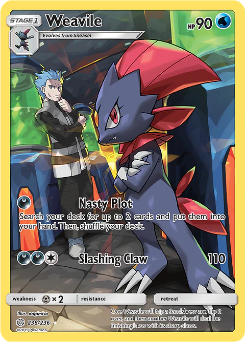 Weavile 238/236 - Cosmic Eclipse Illustration Rare (NM)