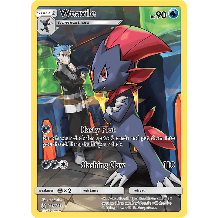 Weavile 238/236 - Cosmic Eclipse Illustration Rare (NM) 1
