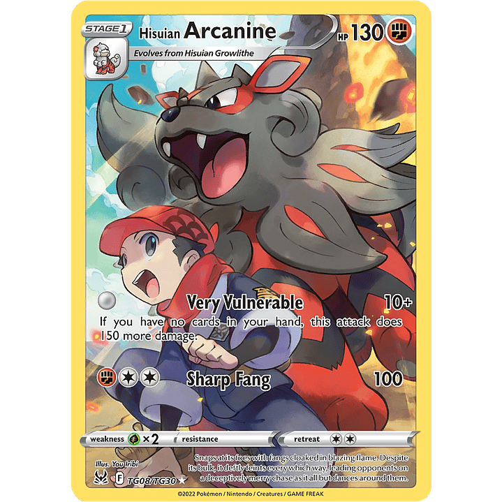 Hisuian Arcanine TG08/30 - Lost Origin Trainer Gallery (NM) 1
