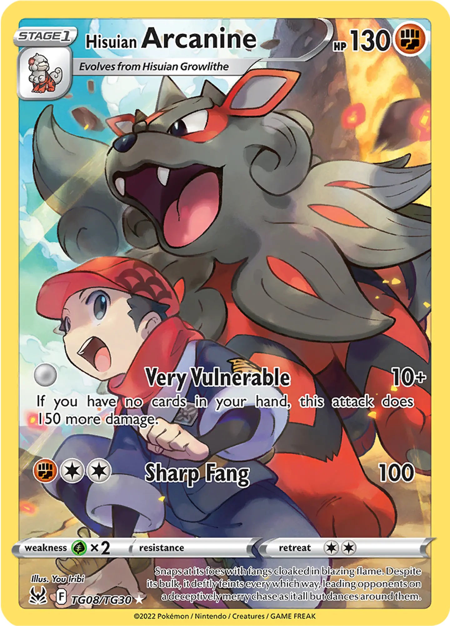 Hisuian Arcanine TG08/30 - Lost Origin Trainer Gallery (NM) 1
