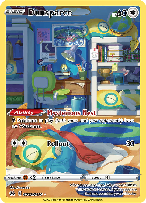 Dunsparce GG23/70 - Crown Zenith Galarian Gallery (NM)