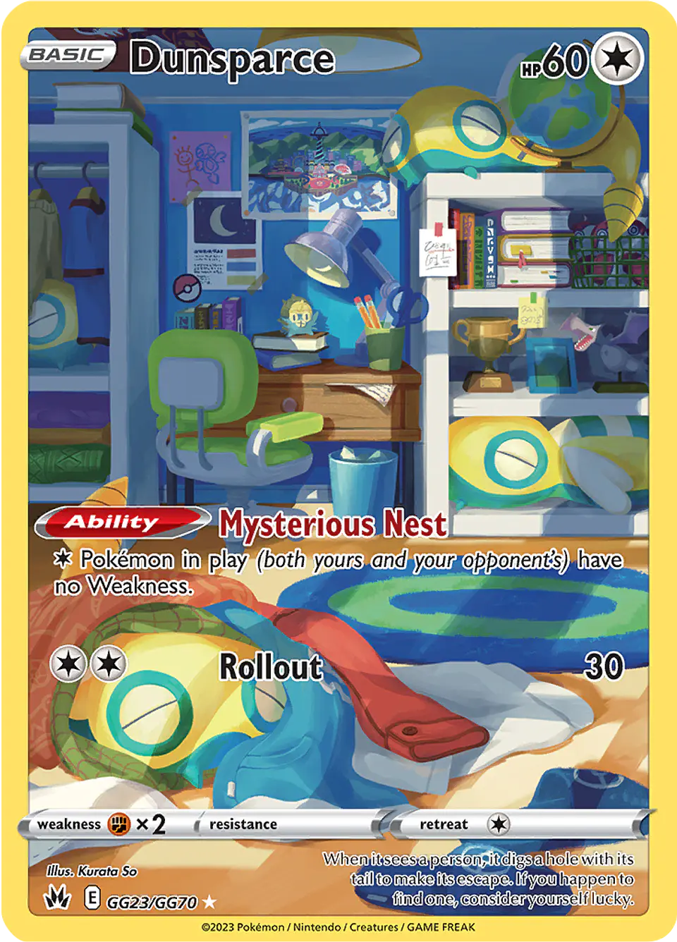 Dunsparce GG23/70 - Crown Zenith Galarian Gallery (NM) 1