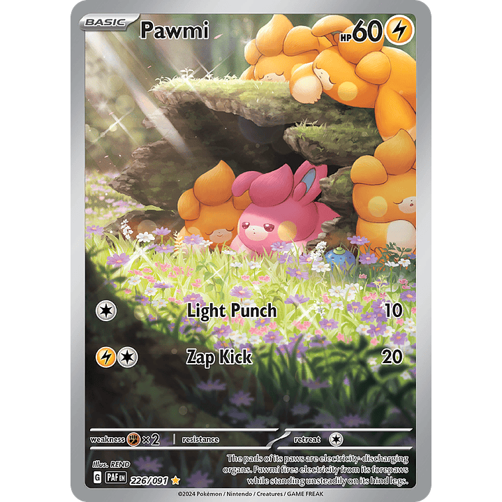 Pawmi 226/091 - SV4.5 Paldean Fates Illustration Rare (NM) 1